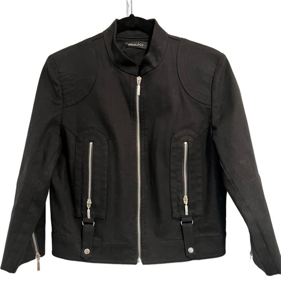 Ideology Jackets & Blazers - IDEOLOGY Black Jean Jacket with Zippers